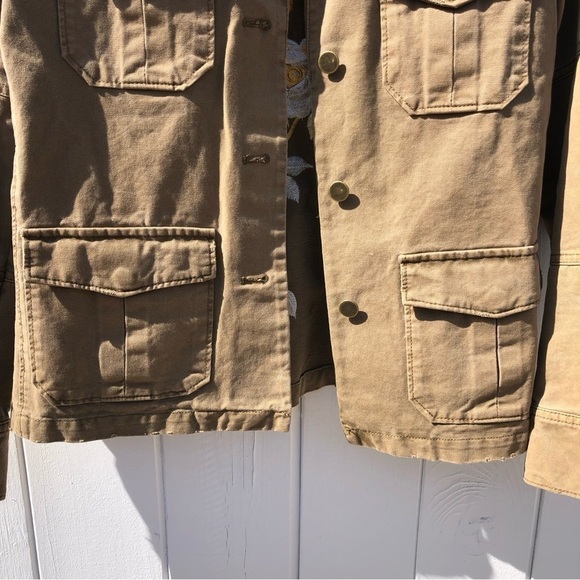 Pam & Gela Utility Embroidered Floral Print Jacket - Picture 12 of 15